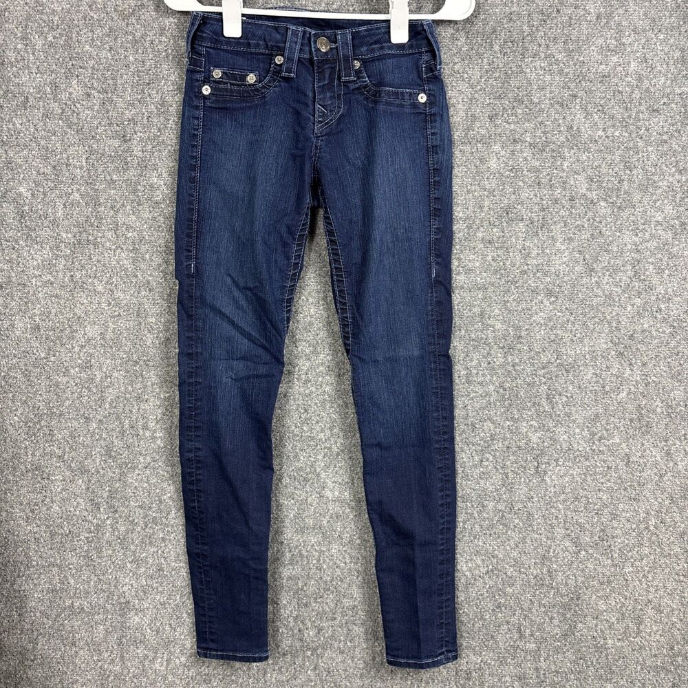 True Religion Skinny Jeans Womens Size 26 Dark Wash Blue Halle